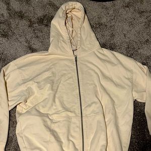 yellow oversized john galt zip up